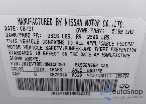 2022 Infiniti Q50 Luxe Awd из США, поврежденный, VIN JN1EV7BR1NM340353